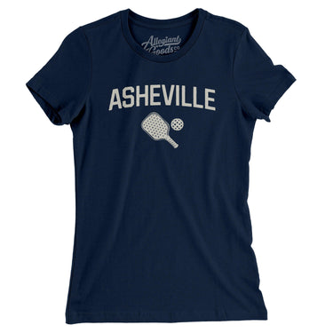 Asheville Pickleball Women's T-Shirt-Midnight Navy-Allegiant Goods Co. Vintage Sports Apparel