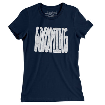 Wyoming State Shape Text Women's T-Shirt-Allegiant Goods Co. Vintage Sports Apparel