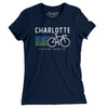 Charlotte Cycling Women's T-Shirt-Midnight Navy-Allegiant Goods Co. Vintage Sports Apparel