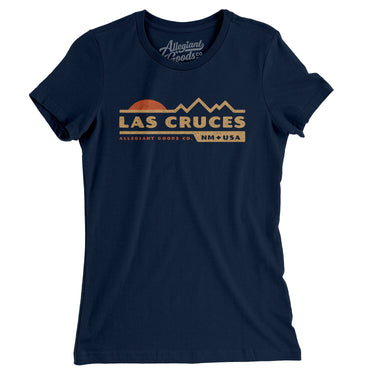 Las Cruces Mountain Sunset Women's T-Shirt-Midnight Navy-Allegiant Goods Co. Vintage Sports Apparel