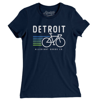Detroit Cycling Women's T-Shirt-Allegiant Goods Co. Vintage Sports Apparel