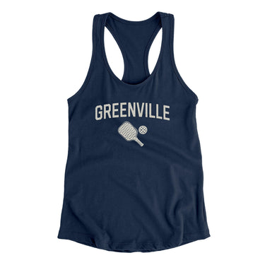 Greenville Pickleball Women's Racerback Tank-Midnight Navy-Allegiant Goods Co. Vintage Sports Apparel