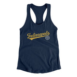 Indianapolis Vintage Script Women's Racerback Tank-Allegiant Goods Co. Vintage Sports Apparel