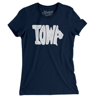 Iowa State Shape Text Women's T-Shirt-Allegiant Goods Co. Vintage Sports Apparel