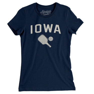 Iowa Pickleball Women's T-Shirt-Midnight Navy-Allegiant Goods Co. Vintage Sports Apparel