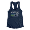 New Jersey Cycling Women's Racerback Tank-Midnight Navy-Allegiant Goods Co. Vintage Sports Apparel