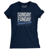 Sunday Funday Tennessee Women's T-Shirt-Midnight Navy-Allegiant Goods Co. Vintage Sports Apparel