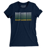 Salt Lake City Repeat Women's T-Shirt-Midnight Navy-Allegiant Goods Co. Vintage Sports Apparel