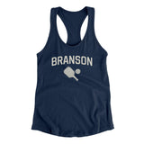 Branson Pickleball Women's Racerback Tank-Midnight Navy-Allegiant Goods Co. Vintage Sports Apparel