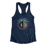 Cooke City Montana Retro Badge Women's Racerback Tank-Allegiant Goods Co. Vintage Sports Apparel
