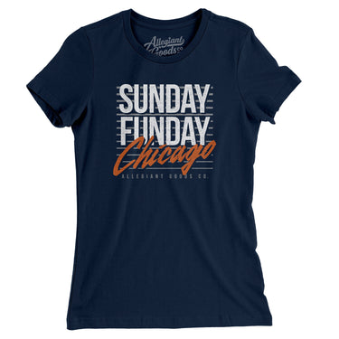 Sunday Funday Chicago Women's T-Shirt-Allegiant Goods Co. Vintage Sports Apparel