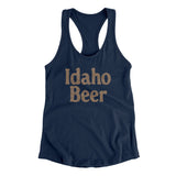 Idaho Beer Women's Racerback Tank-Midnight Navy-Allegiant Goods Co. Vintage Sports Apparel