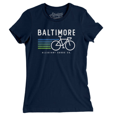 Baltimore Cycling Women's T-Shirt-Midnight Navy-Allegiant Goods Co. Vintage Sports Apparel