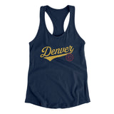 Denver Vintage Script Women's Racerback Tank-Allegiant Goods Co. Vintage Sports Apparel