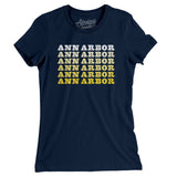 Ann Arbor Repeat Women's T-Shirt-Midnight Navy-Allegiant Goods Co. Vintage Sports Apparel