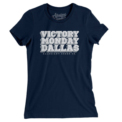 Victory Monday Dallas Women's T-Shirt-Midnight Navy-Allegiant Goods Co. Vintage Sports Apparel