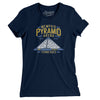 Memphis Pyramid Arena Women's T-Shirt-Midnight Navy-Allegiant Goods Co. Vintage Sports Apparel