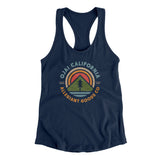 Ojai California Retro Badge Women's Racerback Tank-Allegiant Goods Co. Vintage Sports Apparel