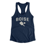 Boise Pickleball Women's Racerback Tank-Midnight Navy-Allegiant Goods Co. Vintage Sports Apparel