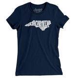 North Carolina State Shape Text Women's T-Shirt-Allegiant Goods Co. Vintage Sports Apparel