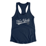 New York Vintage Script Women's Racerback Tank-Allegiant Goods Co. Vintage Sports Apparel