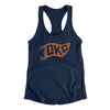 Okc Pennant Women's Racerback Tank-Midnight Navy-Allegiant Goods Co. Vintage Sports Apparel