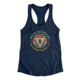 Delta Colorado Retro Badge Women's Racerback Tank-Midnight Navy-Allegiant Goods Co. Vintage Sports Apparel