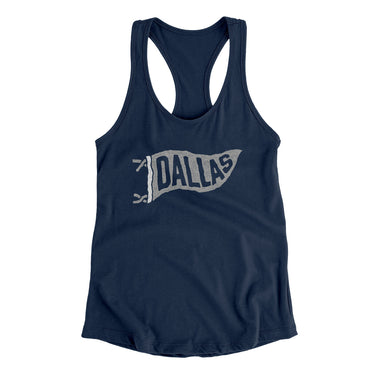 Dallas Pennant Women's Racerback Tank-Allegiant Goods Co. Vintage Sports Apparel