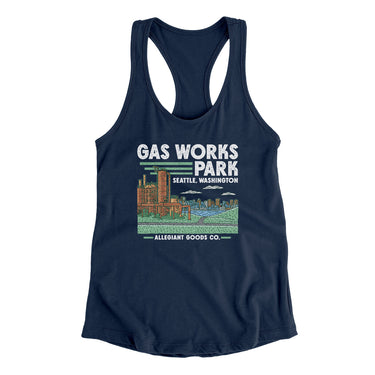 Gas Works Park Women's Racerback Tank-Allegiant Goods Co. Vintage Sports Apparel