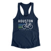 Houston Cycling Women's Racerback Tank-Midnight Navy-Allegiant Goods Co. Vintage Sports Apparel