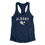Albany Pickleball Women's Racerback Tank-Midnight Navy-Allegiant Goods Co. Vintage Sports Apparel