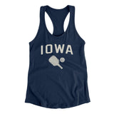 Iowa Pickleball Women's Racerback Tank-Midnight Navy-Allegiant Goods Co. Vintage Sports Apparel