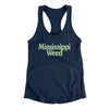 Mississippi Weed Women's Racerback Tank-Midnight Navy-Allegiant Goods Co. Vintage Sports Apparel