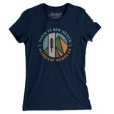 Santa Fe New Mexico Retro Badge Women's T-Shirt-Midnight Navy-Allegiant Goods Co. Vintage Sports Apparel