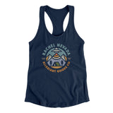 Rachel Nevada Retro Badge Women's Racerback Tank-Midnight Navy-Allegiant Goods Co. Vintage Sports Apparel