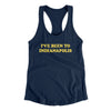 I've Been To Indianapolis Women's Racerback Tank-Midnight Navy-Allegiant Goods Co. Vintage Sports Apparel