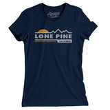 Lone Pine Mountain Sunset Women's T-Shirt-Midnight Navy-Allegiant Goods Co. Vintage Sports Apparel