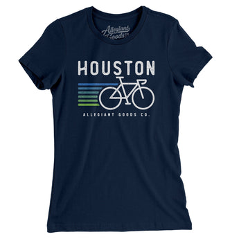 Houston Cycling Women's T-Shirt-Allegiant Goods Co. Vintage Sports Apparel