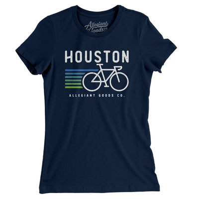 Houston Cycling Women's T-Shirt-Midnight Navy-Allegiant Goods Co. Vintage Sports Apparel