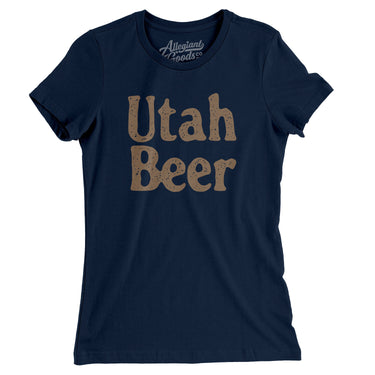 Utah Beer Women's T-Shirt-Midnight Navy-Allegiant Goods Co. Vintage Sports Apparel