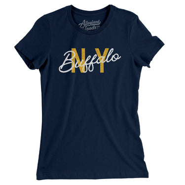 Buffalo Ny Overprinted Women's T-Shirt-Allegiant Goods Co. Vintage Sports Apparel