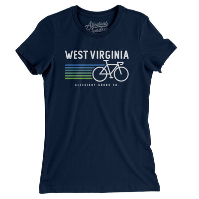 West Virginia Cycling Women's T-Shirt-Midnight Navy-Allegiant Goods Co. Vintage Sports Apparel
