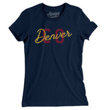 Denver Co Overprinted Women's T-Shirt-Midnight Navy-Allegiant Goods Co. Vintage Sports Apparel