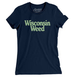 Wisconsin Weed Women's T-Shirt-Midnight Navy-Allegiant Goods Co. Vintage Sports Apparel
