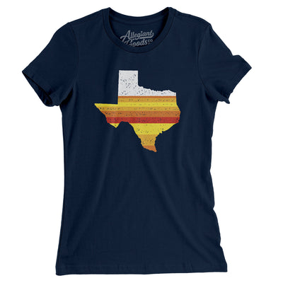 Houston Baseball Women's T-Shirt-Midnight Navy-Allegiant Goods Co. Vintage Sports Apparel