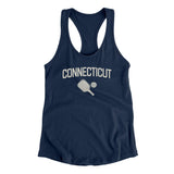 Connecticut Pickleball Women's Racerback Tank-Midnight Navy-Allegiant Goods Co. Vintage Sports Apparel