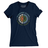 Fairbanks Alaska Retro Badge Women's T-Shirt-Midnight Navy-Allegiant Goods Co. Vintage Sports Apparel