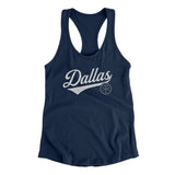 Dallas Vintage Script Women's Racerback Tank-Allegiant Goods Co. Vintage Sports Apparel