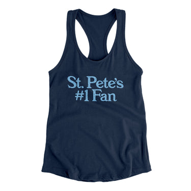 St Pete's Number 1 Fan Women's Racerback Tank-Allegiant Goods Co. Vintage Sports Apparel