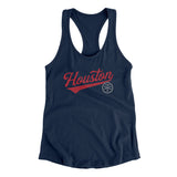 Houston Vintage Script Women's Racerback Tank-Allegiant Goods Co. Vintage Sports Apparel